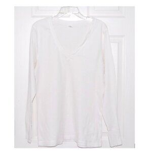 Old Navy Intimates, Women Size XL (Bust: 41"), White Loungewear, Long Sleeve